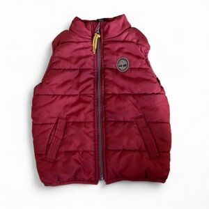 Timberland Toddler Red Quilted Puffer Vest 18 months